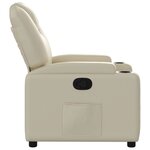 vidaXL Fauteuil inclinable en similicuir crème