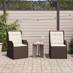 vidaXL Banc de jardin 2 Pièces Marron polyrotin
