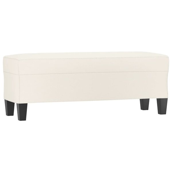 Banc banquette 100 x 35 x 41 cm similicuir crème 02_0010489