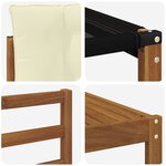 vidaXL Ensemble de canapés d'extérieur 9 pc Naturel et Crème