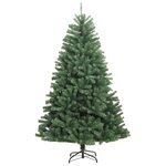 vidaXL Sapin de Noël artificiel à charnières avec support vert 210 cm