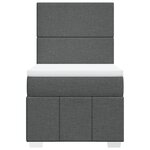 vidaXL Sommier à lattes de lit avec matelas Gris foncé 80x200 cm Tissu