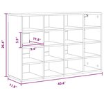 vidaXL Cabinet à chaussures avec étagère Gris béton 103 x 30 x 67 cm