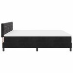 vidaXL Lit à ressorts avec tête de lit Noir 200 x 200 cm Velours