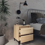 vidaXL Tables de chevet 2 Pièces chêne sonoma 40x35x50 cm bois ingénierie