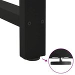 vidaXL Pieds de table basse Noir 2 pièces 40 x (30-31) cm Acier
