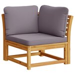 vidaXL Salon de jardin avec coussins 7 Pièces bois massif d'acacia