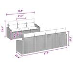 vidaXL Ensemble de canapé de jardin 8 Pièces gris et bleu marine