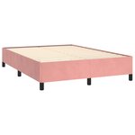 vidaXL Sommier à lattes de lit avec matelas Rose 140x190 cm Velours