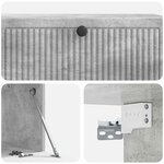 vidaXL Meuble TV mural Gris béton 98 x 31 x 30 cm Bois d'ingénierie