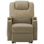 Vidaxl fauteuil releveur inclinable cappuccino similicuir