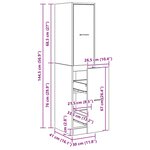 vidaXL Armoire d'apothicaire chêne artisanal bois d'ingénierie