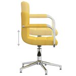 Chaise fauteuil siège pivotante de bureau informatique étude Jaune moutarde tissu jaune 02_0024139