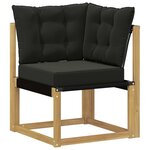 vidaXL Ensemble de canapés d'extérieur 6 pc Blanc et noir
