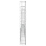 vidaXL Panier de gabion en forme de U avec 4 poteaux Fer 380x20x150 cm