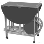 vidaXL Ensemble de salle à manger pliable 5 pièces MDF noir