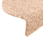 vidaXL Tapis autoadhésifs de marches 10Pièces Marron 56x17x3cm Aiguilleté
