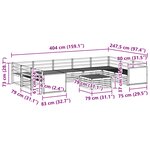 vidaXL Ensemble de canapés d'extérieur 10 pc Naturel
