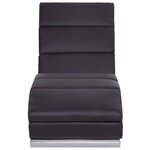 vidaXL Chaise longue Marron Similicuir