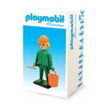 Figurine Ouvrier Maçon en Résine - Collection Vintage Playmobil pour les Passionnés