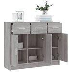 vidaXL Buffet sonoma gris 91x28x75 cm bois d'ingénierie