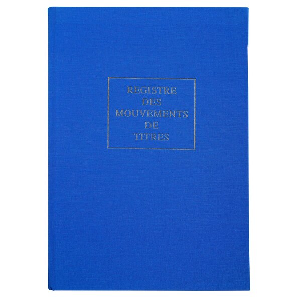 Registre 297x210 Mouvements De Titres 112 Pages - Bleu - Le Dauphin