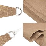 vidaXL Voile d'ombrage 160 g/m² Taupe 3x6 m PEHD
