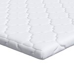 vidaXL Coussins de Matelas Blanc 140 x 190 cm Polyester sans colle