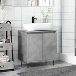 vidaXL Armoire de bain gris béton 58x33x60 cm bois d'ingénierie