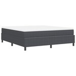 vidaXL Lit à ressorts avec matelas gris foncé  super king size  en velours côtelé