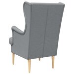 vidaXL fauteuil Gris clair tissu