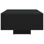 Table basse vidaXL avec lumières LED Chêne noir 85x55x31 cm