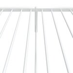 vidaXL Cadre de lit métal avec tête de lit/pied de lit blanc 90x190 cm