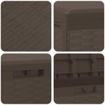 vidaXL Boîte de rangement de jardin Marron 114x47x60 cm