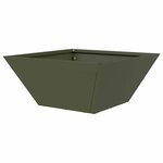vidaXL Jardinière Bol de Jardin Verte Olive 35x35x15 cm en Acier