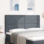 vidaXL Tête de Lit en Velours Argyle Manuel Gris foncé 180 cm Velours