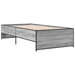 vidaXL Cadre de lit sans matelas sonoma gris 75x190 cm