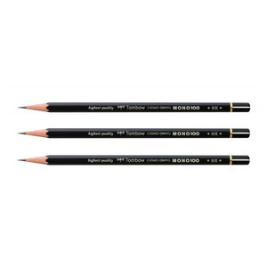 Crayon Graphite Haute Qualité MONO 100 9H x 3 TOMBOW