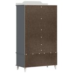 vidaXL Armoire Tableau Noir avec porte Gris et blanc Bois d'ingénierie