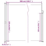 vidaXL Auvent latéral rétractable marron 220x300 cm