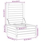 vidaXL Repose-pied de jardin 62x63 5x32 cm bois de pin imprégné