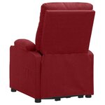 vidaXL Fauteuil de massage Rouge bordeaux Tissu