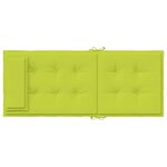 vidaXL Coussins de chaise à dossier haut lot de 2 vert vif