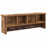 vidaXL Porte-manteau mural avec étagère Bois ancien 75 x 16 x 26 cm