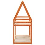 vidaXL Lit superposé sans matelas cire marron 80x200 cm pin massif