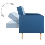 vidaXL Canapé Tissu Bleu