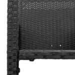 vidaXL Ensemble de bar de jardin 3 Pièces sans coussins noir poly rotin