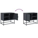 vidaXL Meuble TV anthracite 68x39x60 5 cm acier