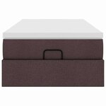 vidaXL Cadre de lit ottoman avec matelas marron foncé 80x200 cm tissu