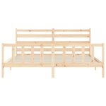 vidaXL Cadre de lit sans matelas 200x200 cm bois massif de pin